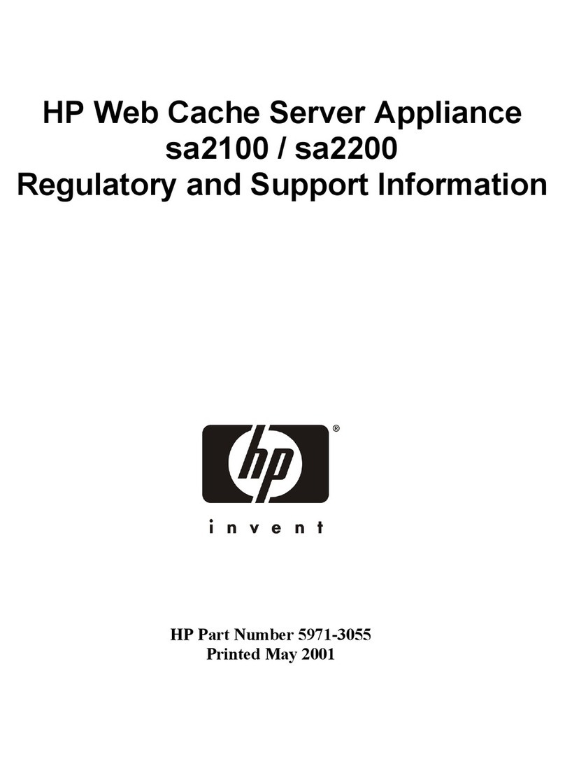 HP P4535A - Web Cache Server Appliance User manual