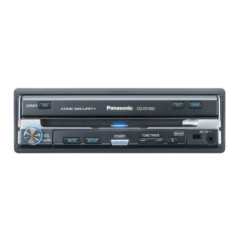 Panasonic CQVX100U - Car Audio - DVD Receiver Manual de instrucciones