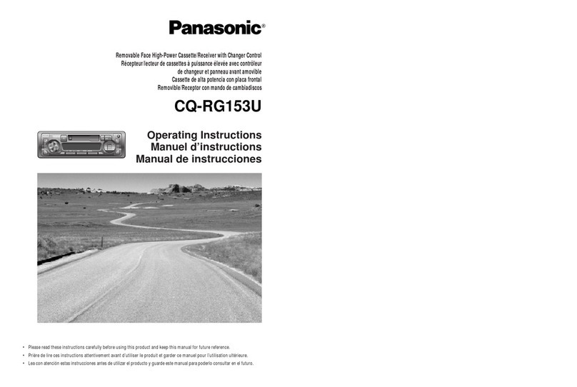 Panasonic CQRG153U - AUTO RADIO/CASSETTE User manual Panasonic CQRG153U - AUTO RADIO/CASSETTE User manual