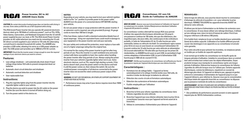 RCA AH620R user guide