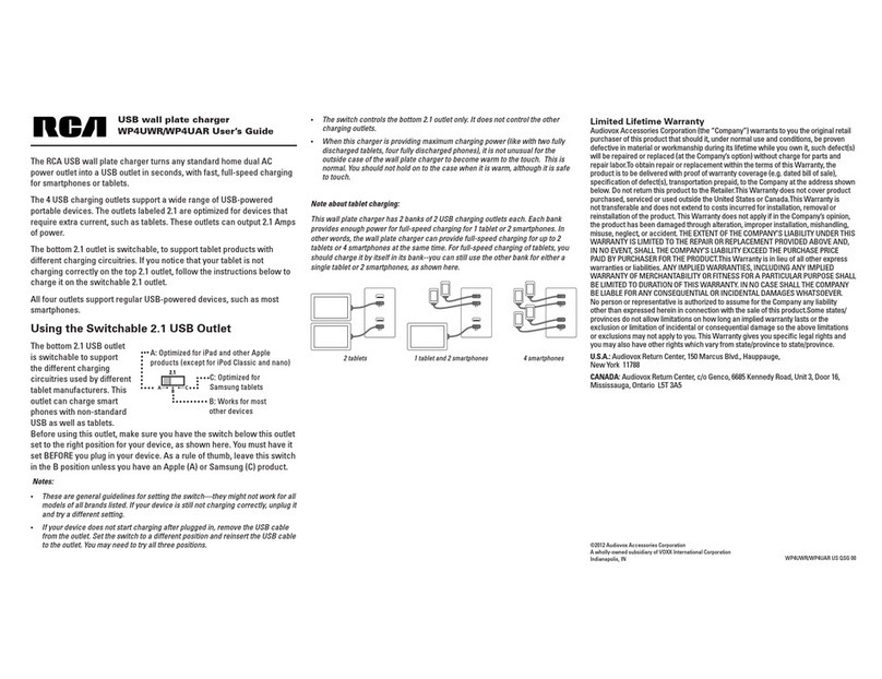 RCA WP4UAR user manual