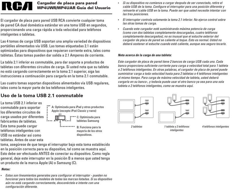 RCA WP4UAR Quick start guide