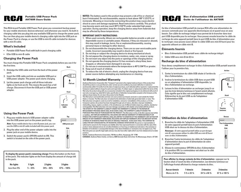 RCA AH780R User manual