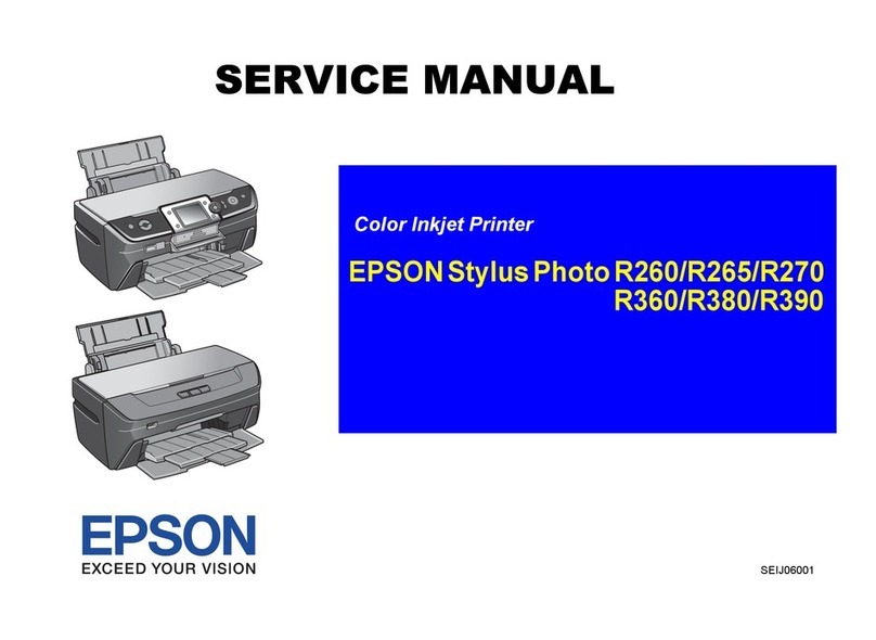 Epson R260 - Stylus Photo Color Inkjet Printer User manual