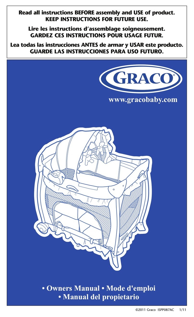 Graco 1750744 - Bedroom Bassinet Portable Playard User manual