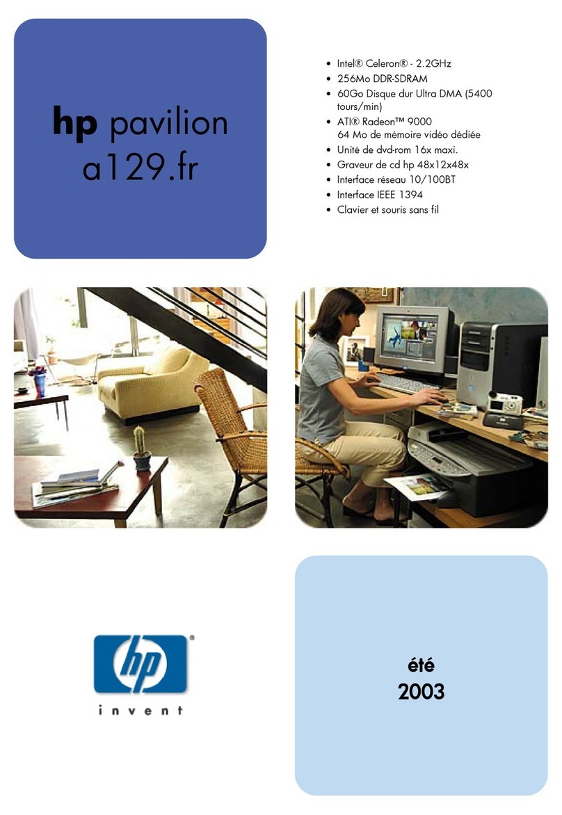 HP Pavilion a100 - Desktop PC Installation instructions