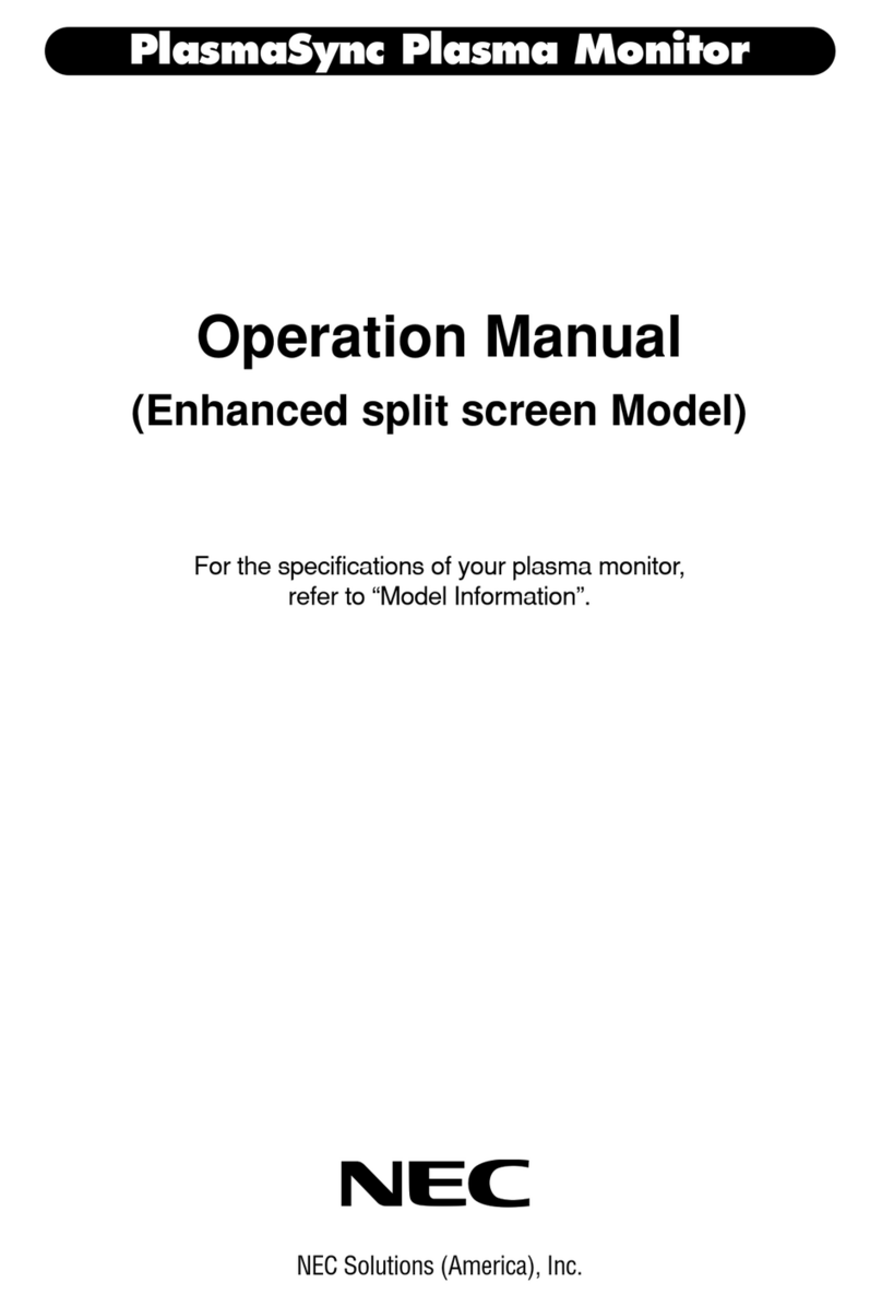 NEC PlasmaSync PX-61XM3A User manual