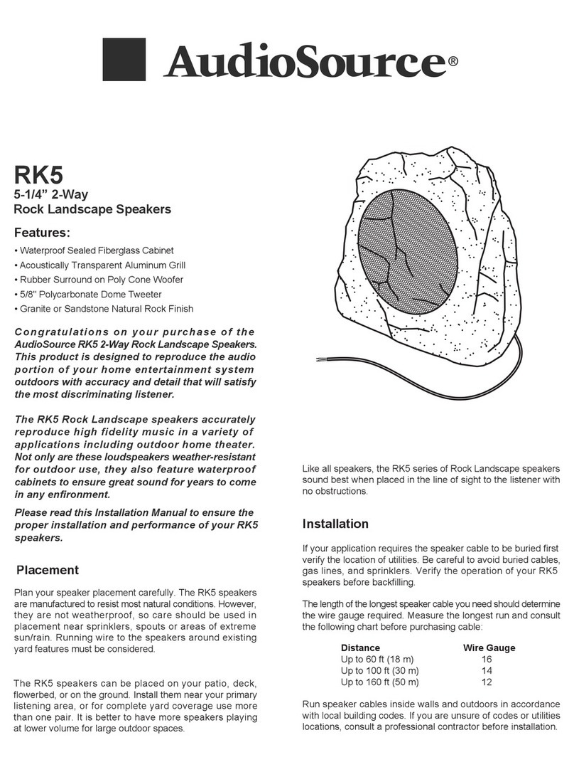 AudioSource RK5 User manual