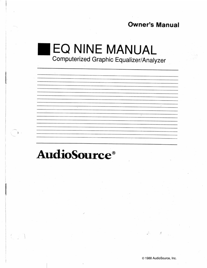 AudioSource EQ 9 owner's manual