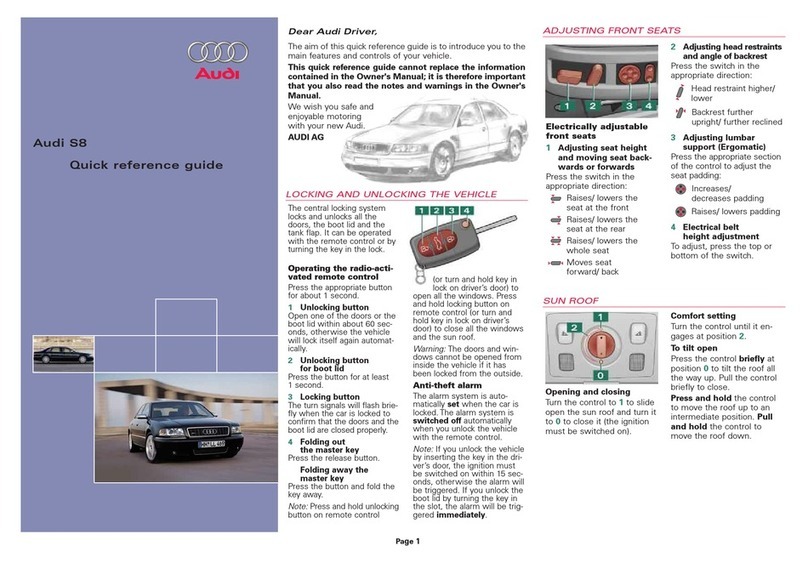 Audi S8 User manual