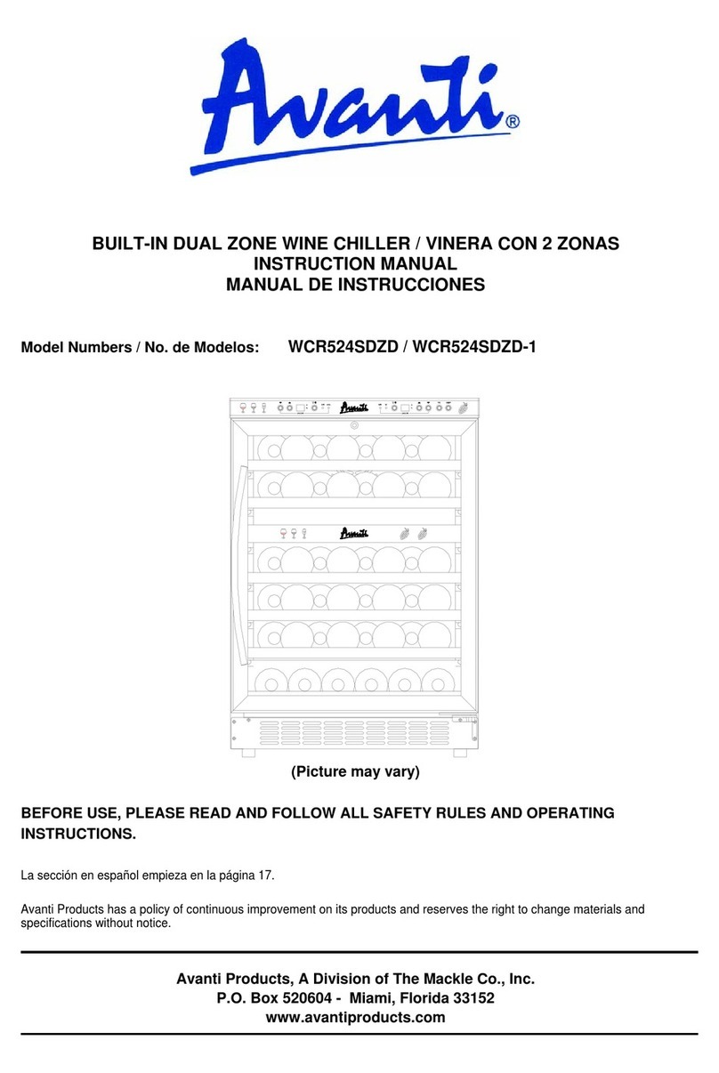 Avanti WCR524SDZD-1 User manual