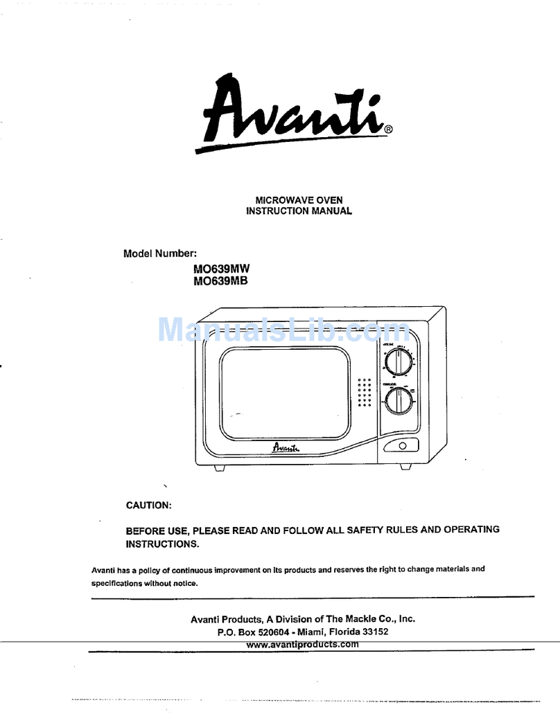 Avanti MO639MB User manual