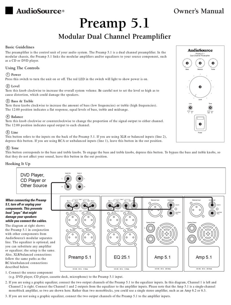 AudioSource Preamp 5.1 owner's manual