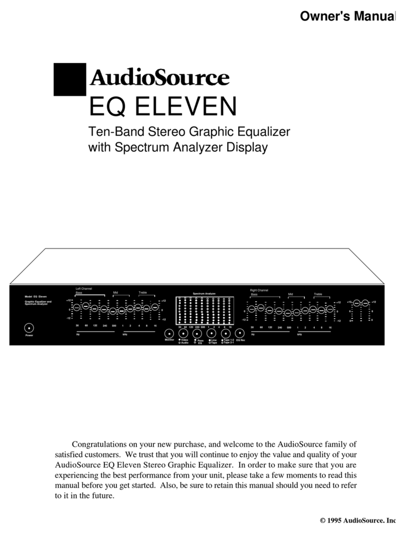 AudioSource EQ 11 User manual