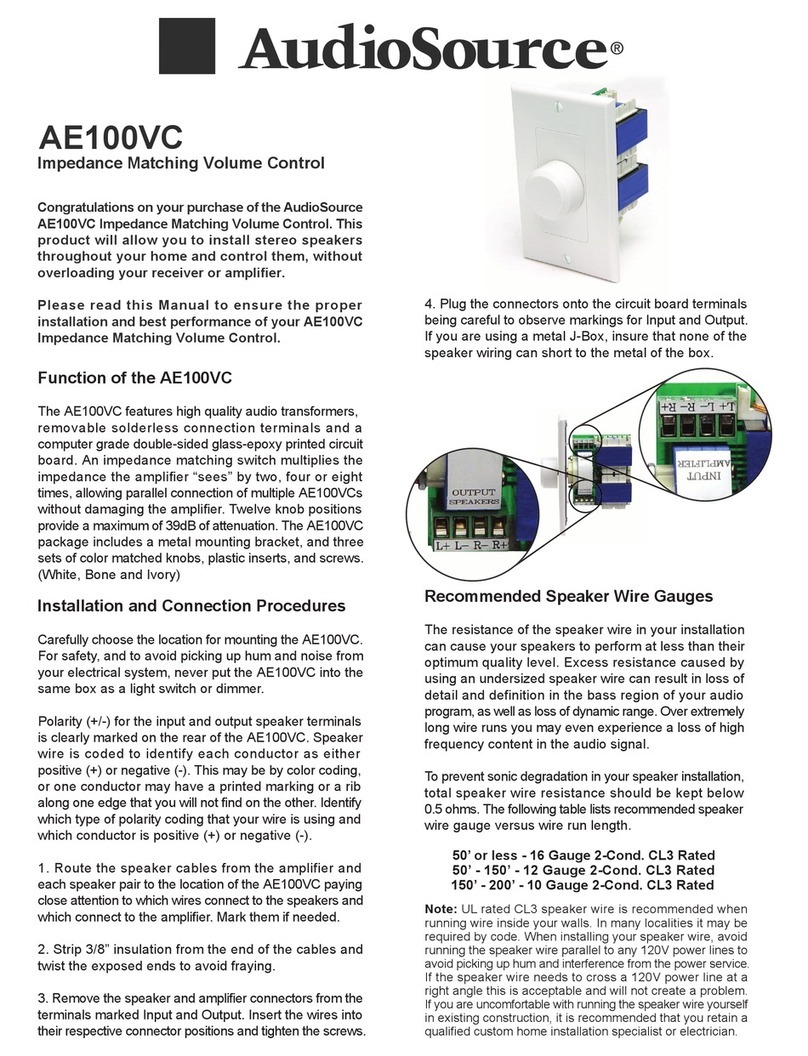 AudioSource AE100VC manual