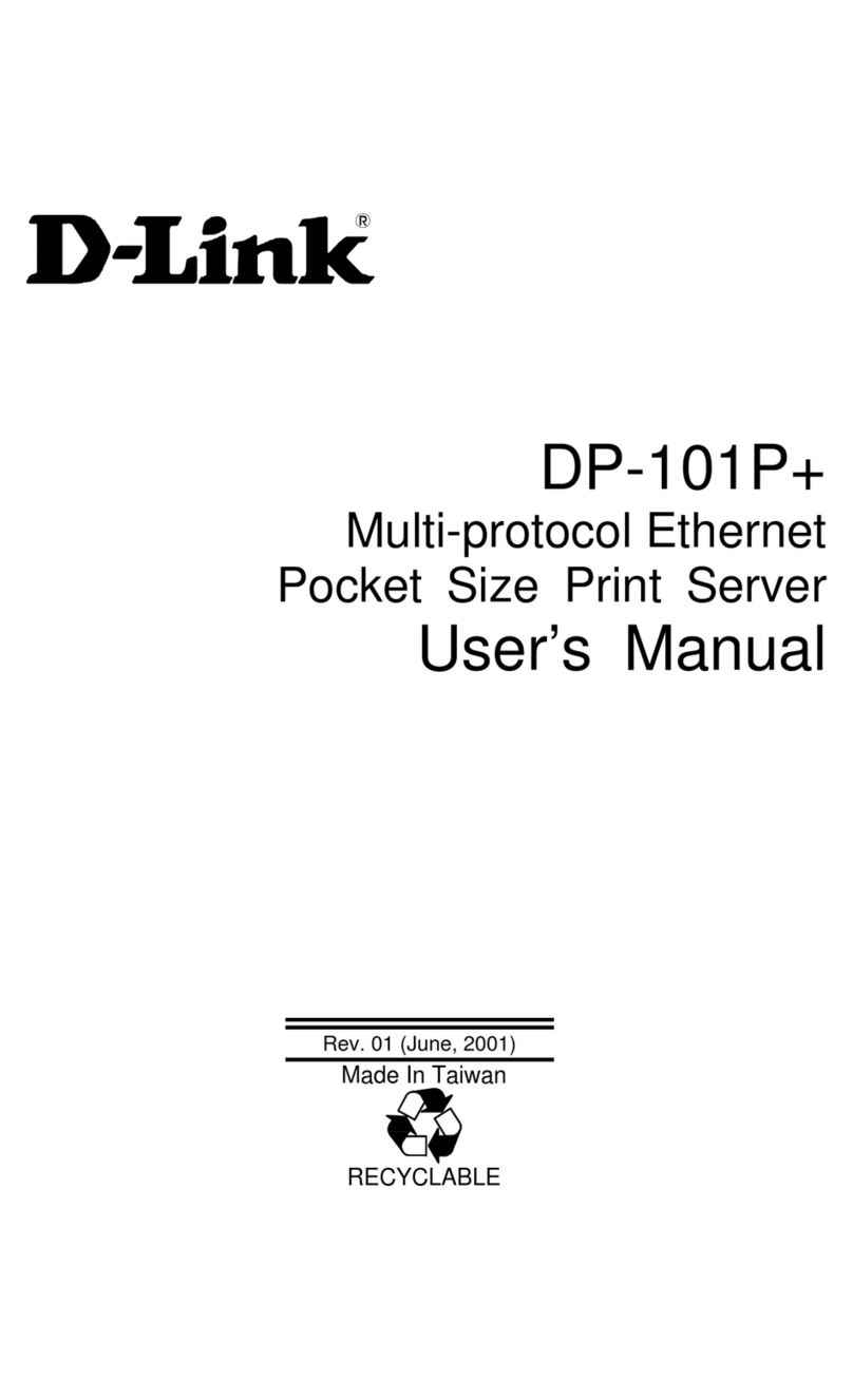 D-Link DP-101P - Pocket Ethernet Print Server User manual