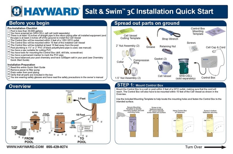 Hayward Salt & Swim 3C Installation & quick start guide