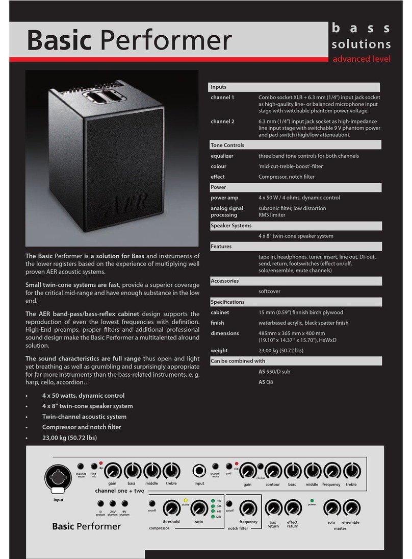 AER Basic Performer Instruction booklet