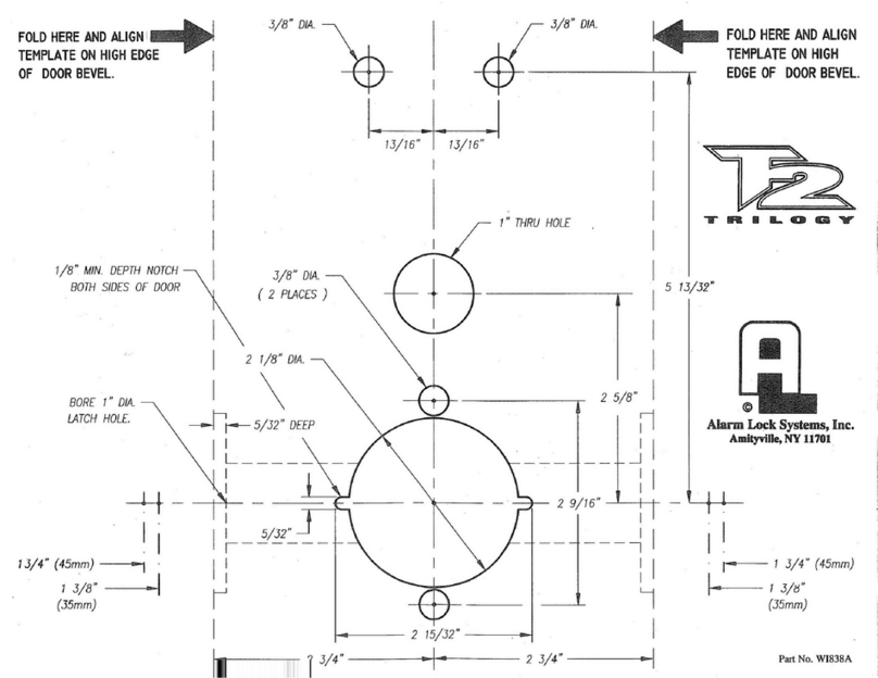Alarm Lock T2 Trilogy Series User manual