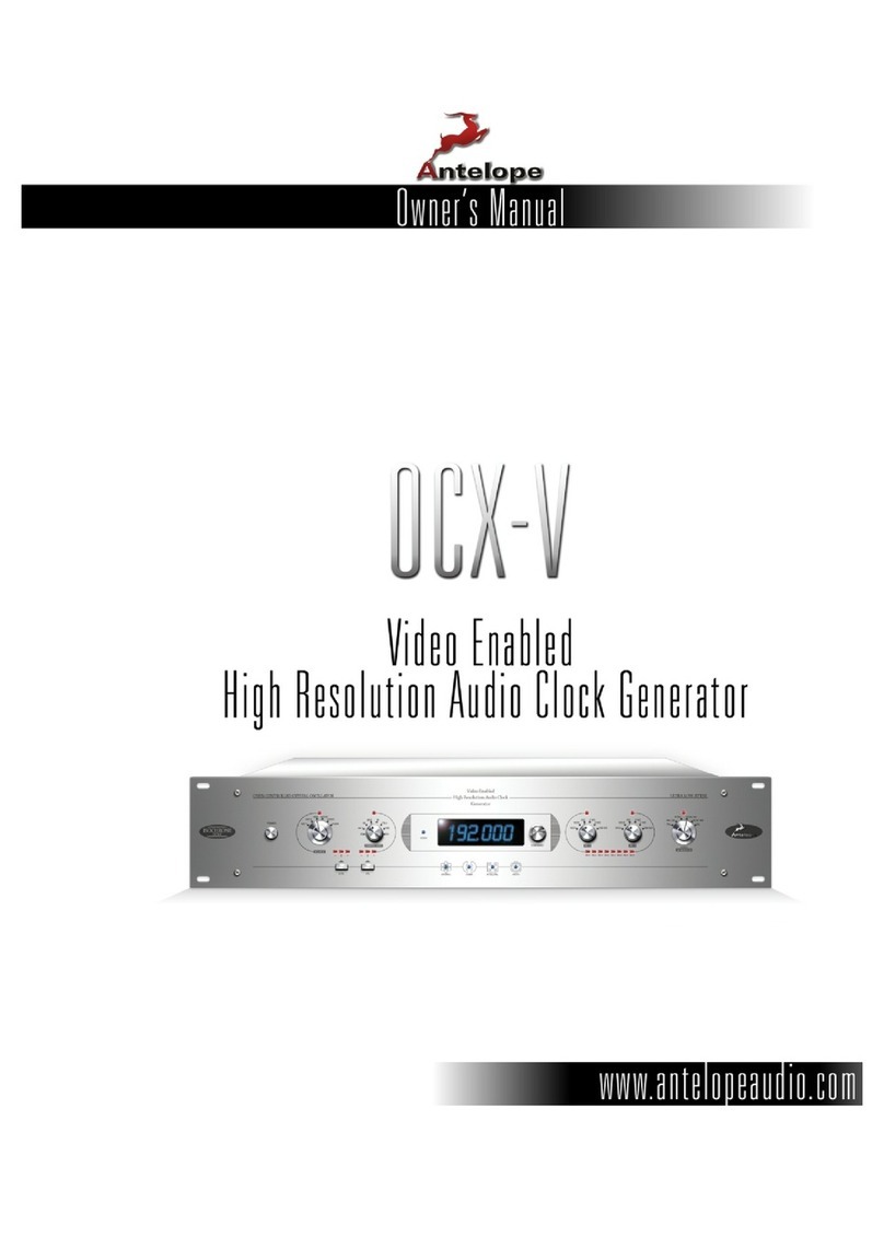 Antelope Isochrone OCX-V owner's manual