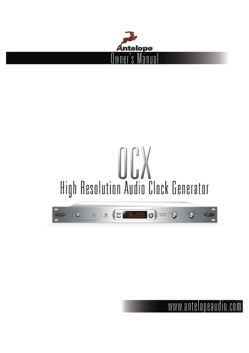 Antelope Isochrone OCX owner's manual Antelope Isochrone OCX owner's manual