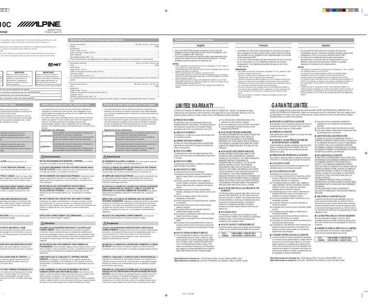 Alpine KCA-410C owner's manual