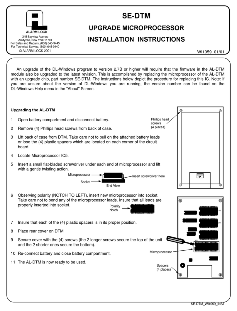 Alarm Lock SE-DTM installation instructions
