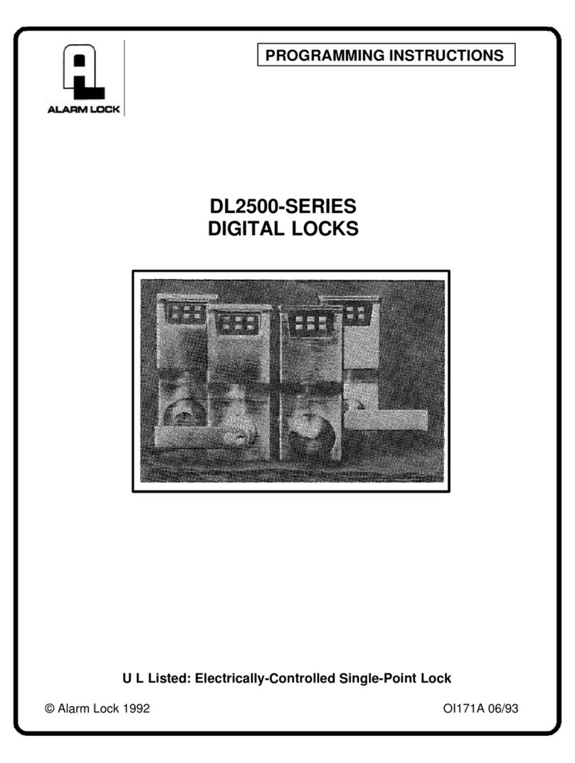 Alarm Lock DL2500-SERIES Installation manual