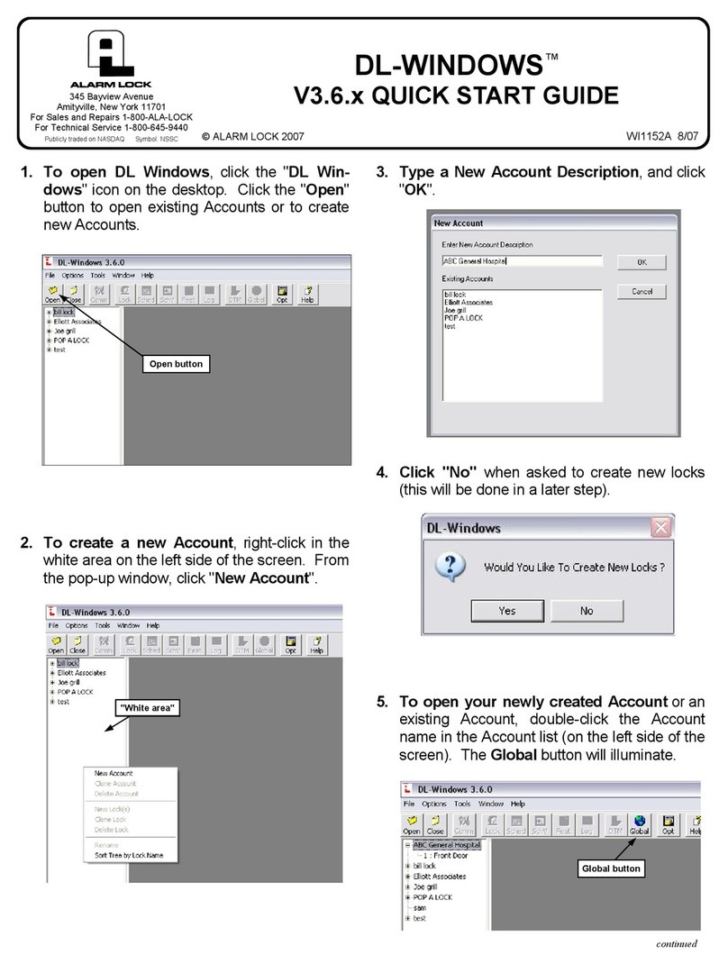 Alarm Lock DL-WINDOWS V3.6.x User manual