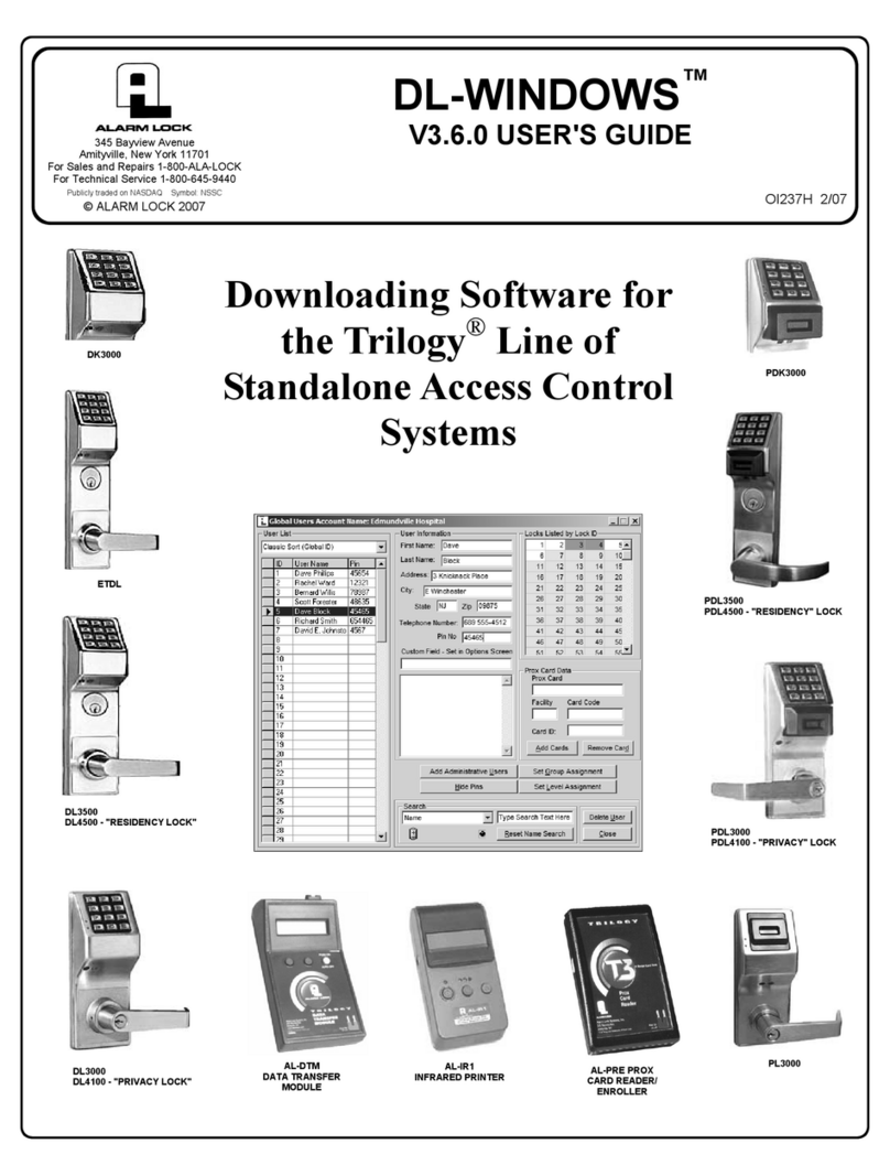 Alarm Lock DL-WINDOWS V3.6.0 user guide Alarm Lock DL-WINDOWS V3.6.0 user guide