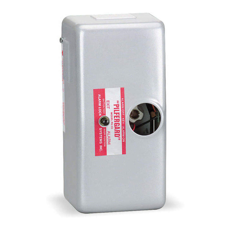 Alarm Lock PG-10 Installation template