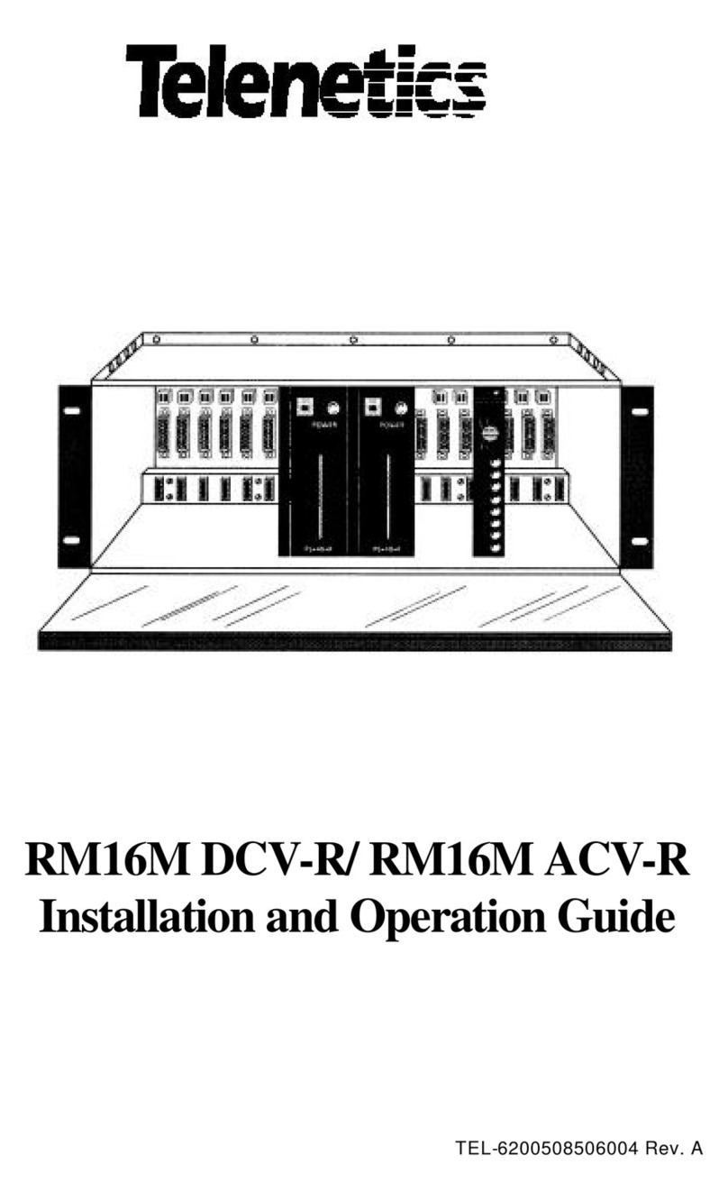 Telenetics RM16M - Versatile Rack Mounting Chassis Installation and operation guide