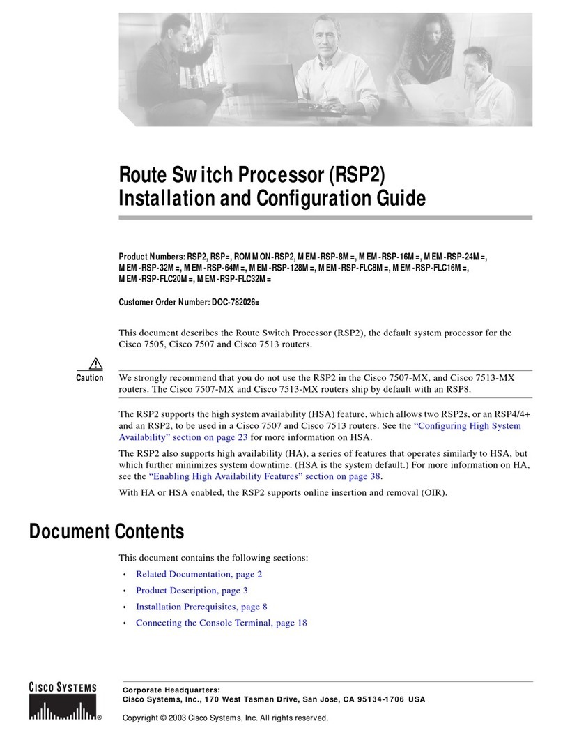 Cisco RSP2 - Route Switch Processor 2 Operator's manual