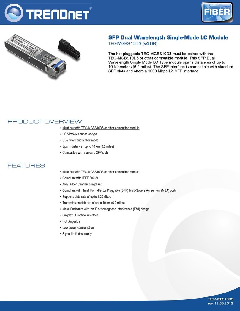 TRENDnet TEG-MGBS10D3 Manual