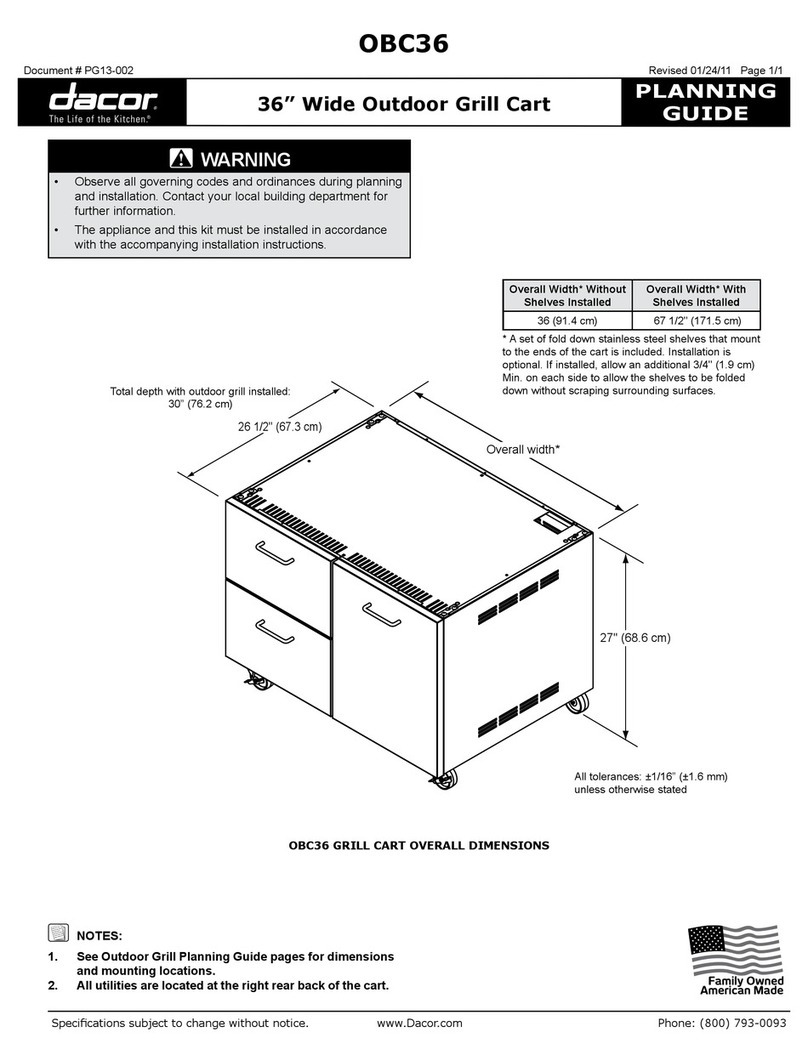 Dacor OBC36 Planning guide