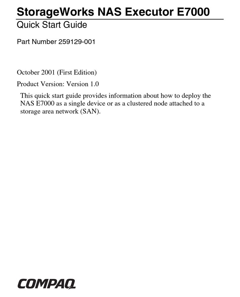 Compaq 230038-001 - StorageWorks NAS Executor E7000 Model 902... User manual