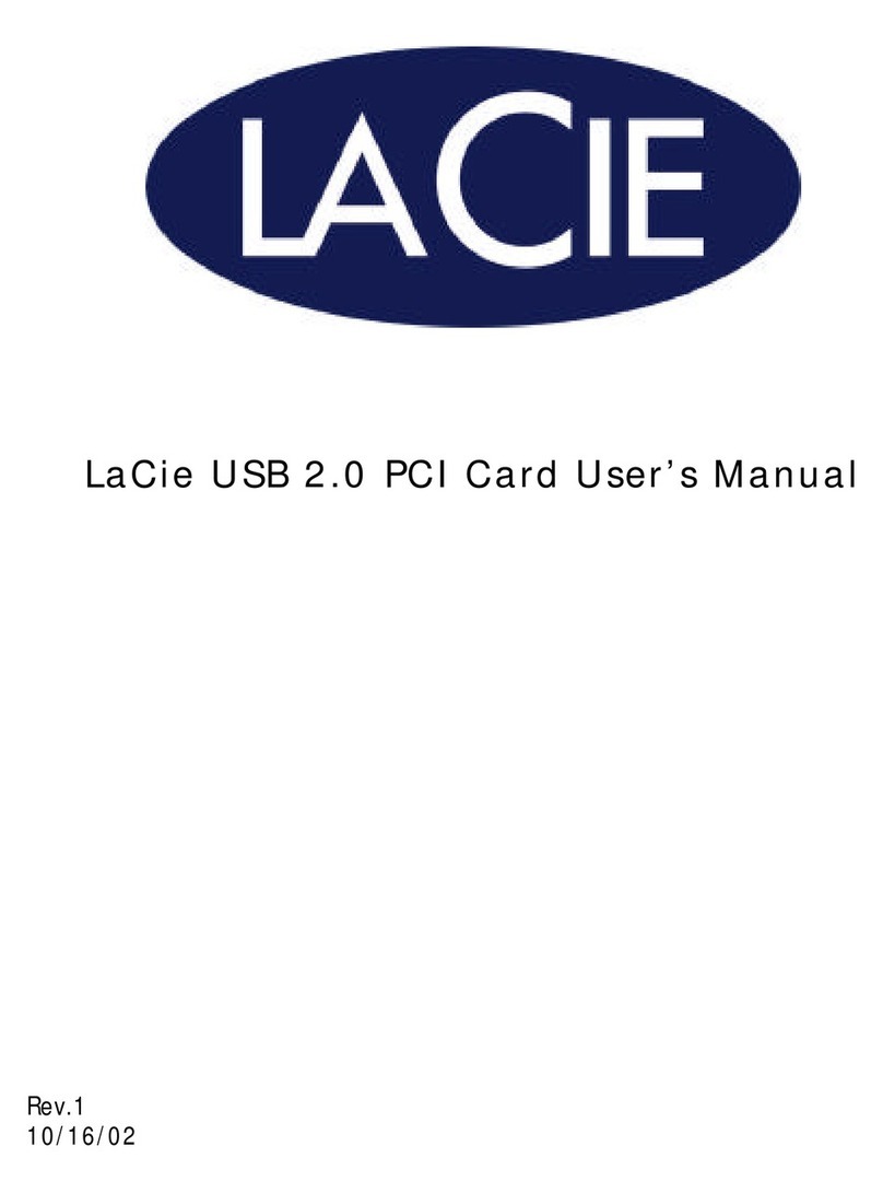 LaCie 130813 - USB 2.0 PCI Card Design user manual