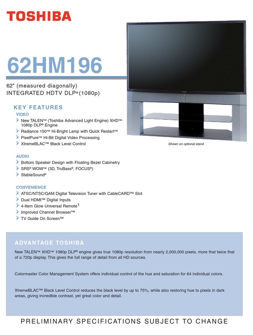 Toshiba 62HM196 User manual