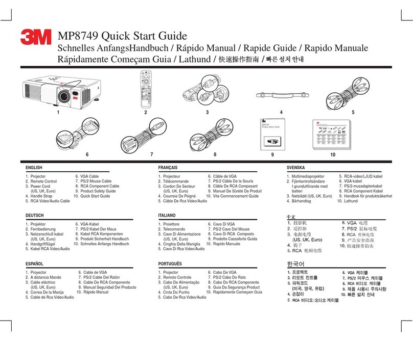 3M Multimedia Projector MP8749 User manual