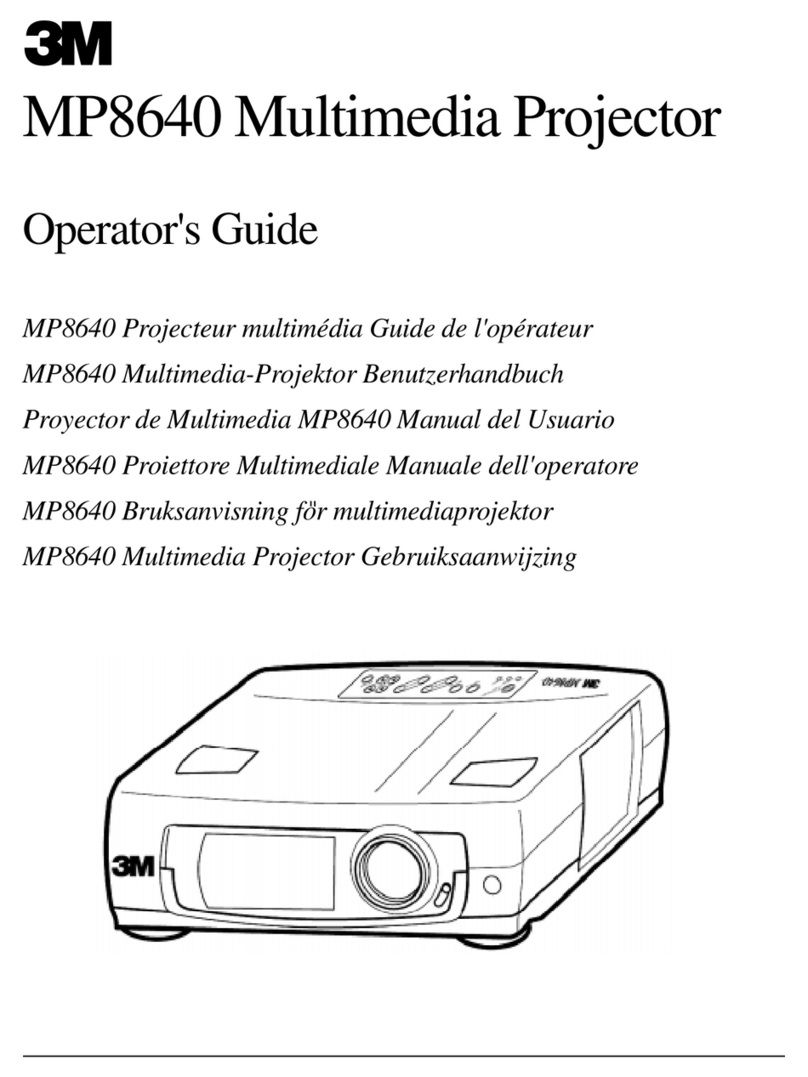 3M MP8640 - MP XGA LCD Projector Manual