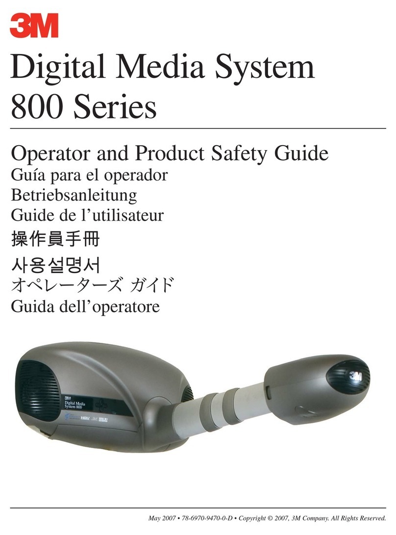 3M DMS800 - Digital Media System 800 XGA DLP... Installation and operating manual