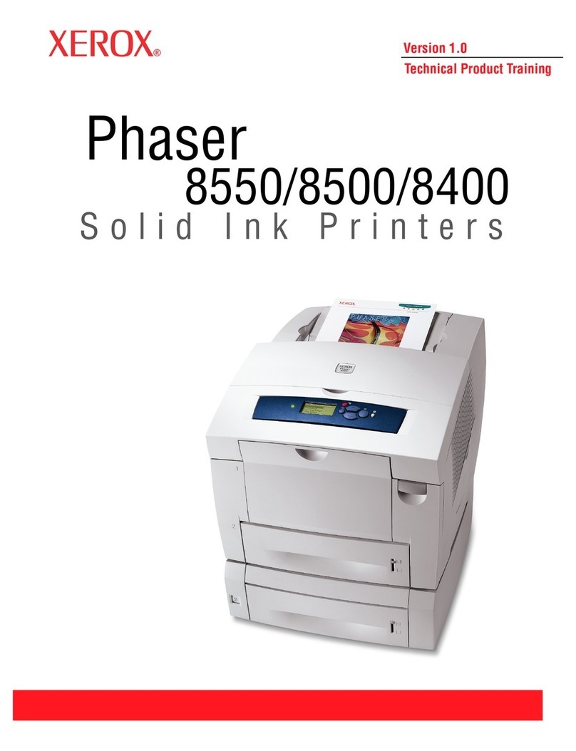 Xerox 8550YDP - Phaser Color Solid Ink Printer User manual