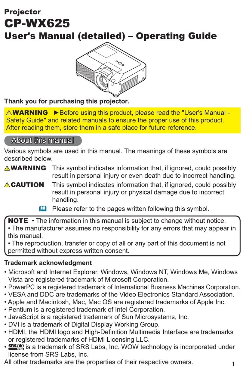 Hitachi CP-WX625 user manual
