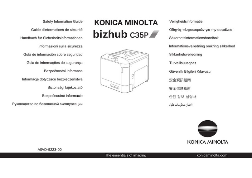 Konica Minolta bizhub C35P Safety information