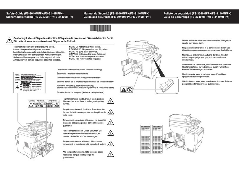 Kyocera ECOSYS FS-3140MFP Safety guide