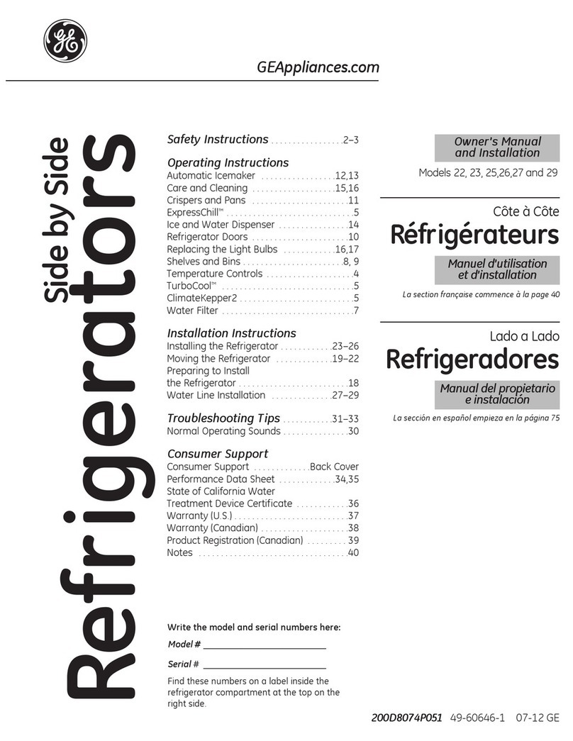 GE CZS25TSESS Original instructions