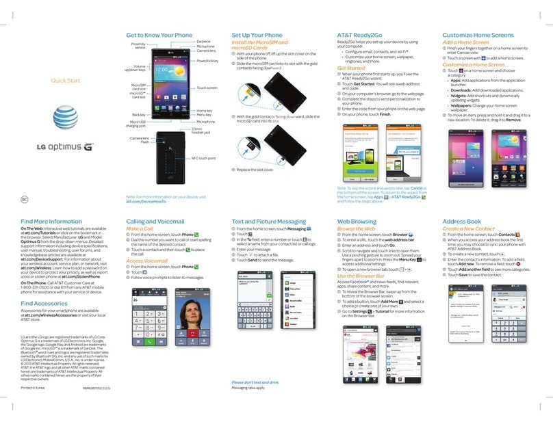 LG Optimus G E970 User manual