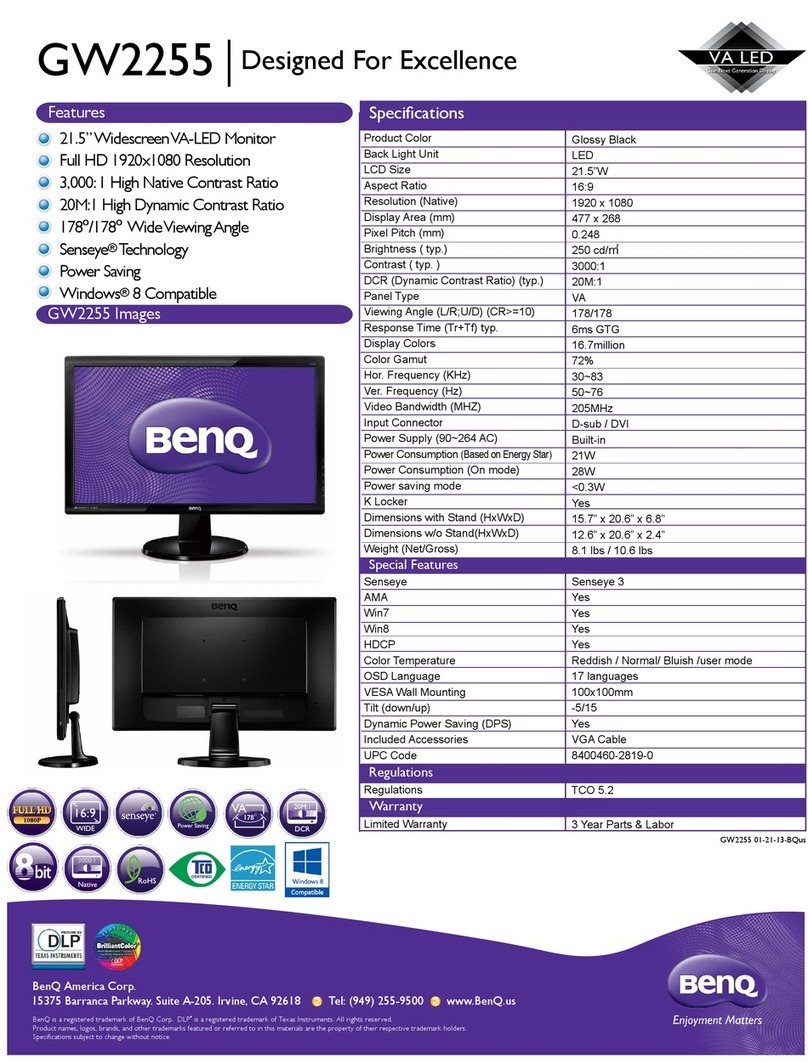 BenQ GW2255 User manual