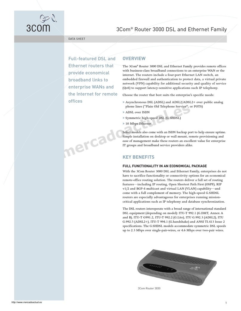 3Com Router 3030 User manual