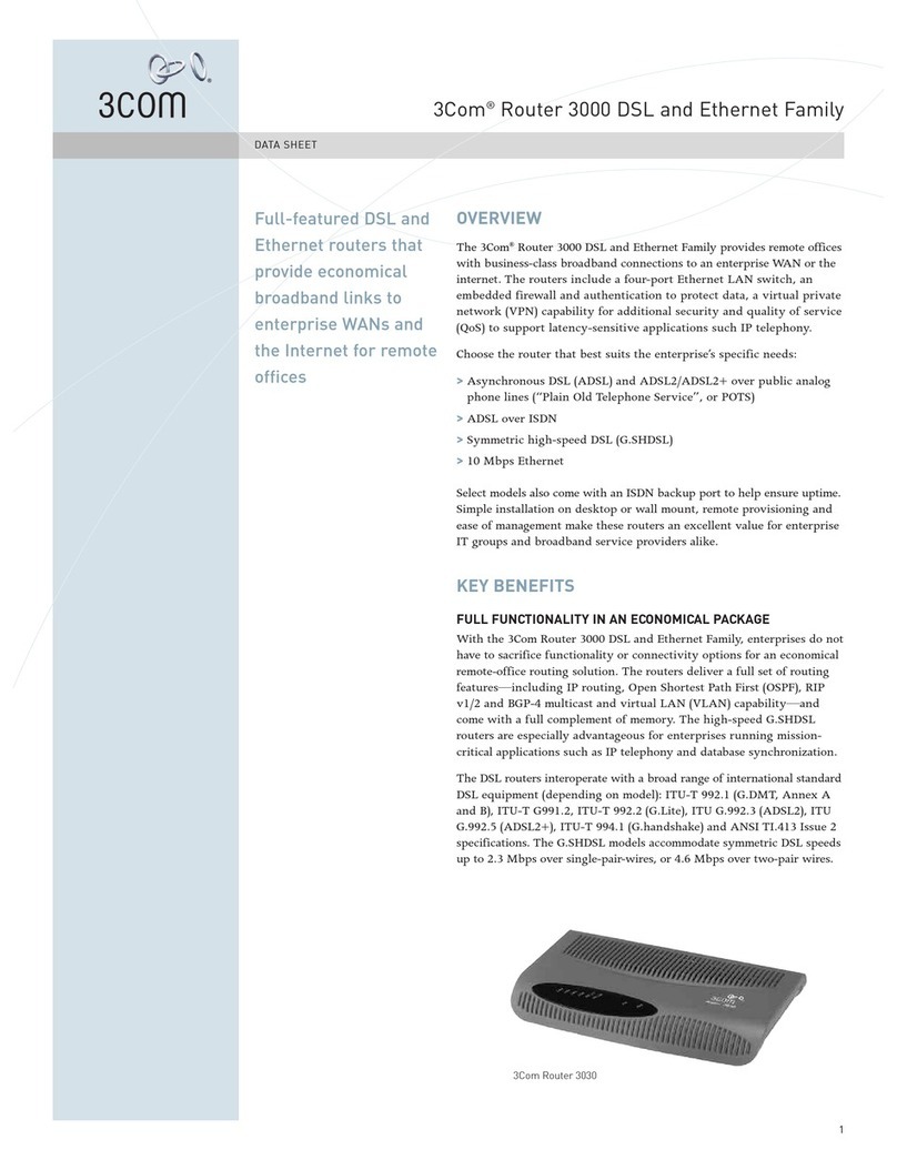 3Com Router 3030 User manual